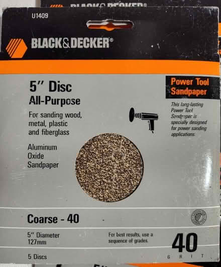 Photo of free Black & Decker sandpaper discs NEW (Saugus) #2