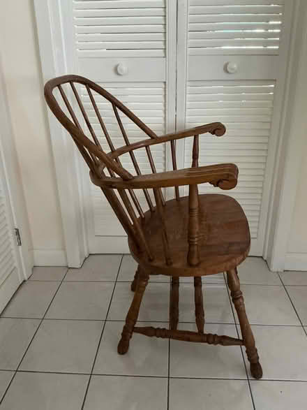 Photo of free Antique hardwood chair (Mississauga - Dixie/Bloor) #2