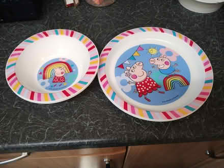 Photo of free Peppa Pig plates/bowls (Brockley SE4) #1