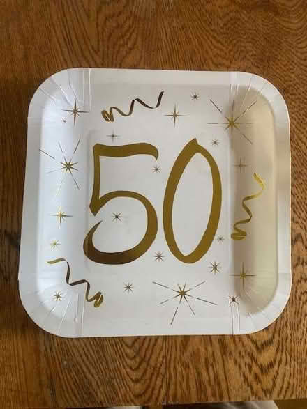 Photo of free 50th birthday picnic plates x 6 (Balsall Heath B13) #1