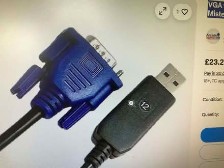 Photo of VGA To USB Cable To Connect Laptop To A Projector (Foord CT20) #1