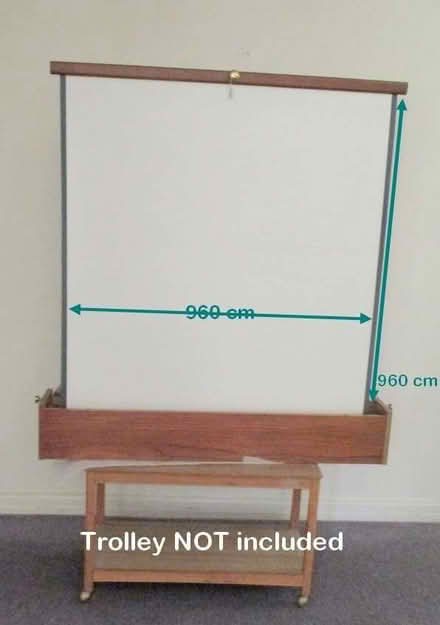 Photo of free Projection screen that collapses into a teak-effect box (New Marston OX3) #2