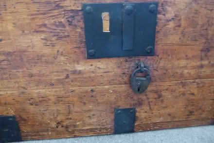 Photo of free antique pine travelling chest (Winter's Bridge KT7) #1