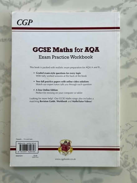 Photo of free GCSE maths exam workbook (Westbrook WA5) #2