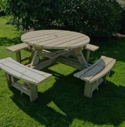 Photo of Wood garden table or bench (Croydon) #2