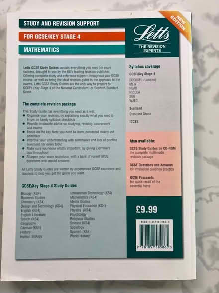 Photo of free Letts KS4 maths study book (Westbrook WA5) #2