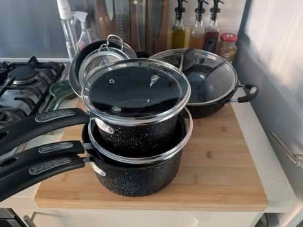 Photo of free Non stick pots, bowls, sieves (Orton Goldhay PE2) #1
