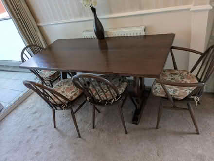 Photo of free Dining table and four bentwood chairs (Ulverley Green B92) #1