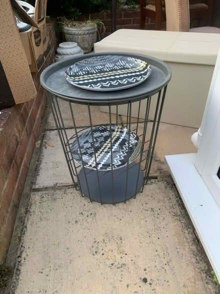 Photo of free 2 shelf side table with 2 plates (Penland Wood TN40) #3