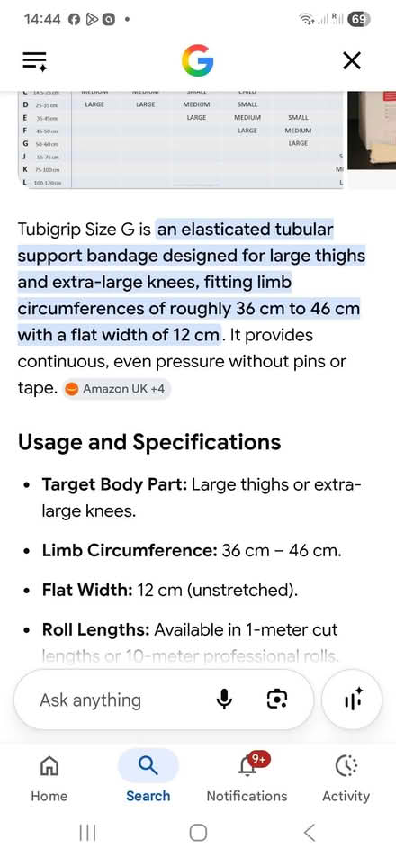 Photo of free Tubigrip bandage (Ashton-U-Lyne OL6) #2