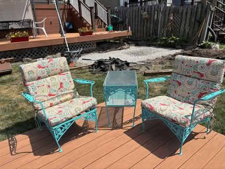 Photo of free Wrought iron chairs and table (13 Mile and Old Novi Rd.) #2