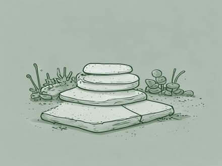 Photo of garden stepping stones for allotment plot (Sheldon B92) #1
