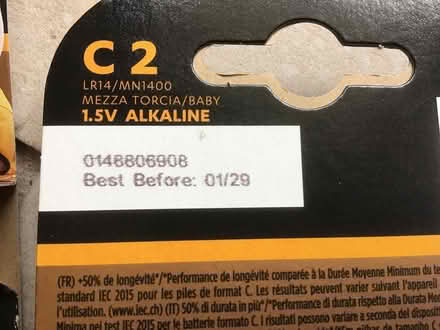 Photo of free Four Duracell 'C' Batteries (Corporation BT20) #2