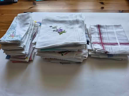 Photo of free Clean (but previously used) cotton handkerchiefs (Stonehouse GL10) #1