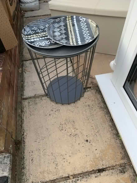 Photo of free 2 shelf side table with 2 plates (Penland Wood TN40) #1