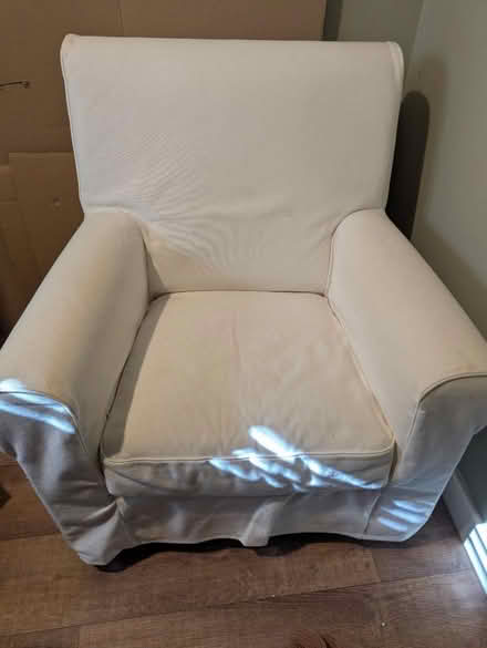 Photo of free Cream Armchair with Removable Cover (Thatcham, West Berkshire) #2