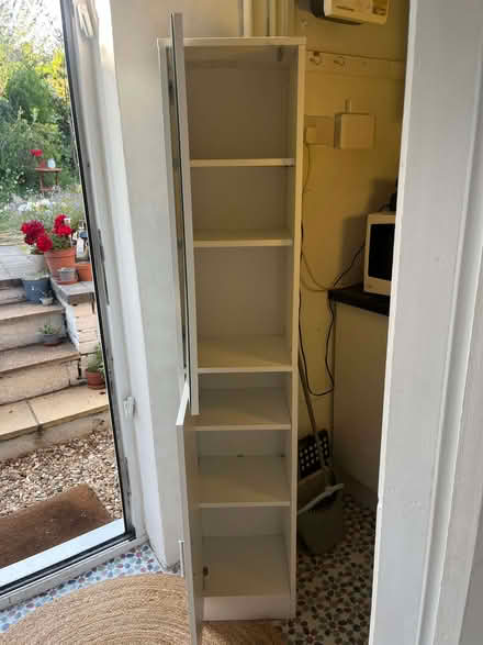 Photo of free Tall, slim, bathroom cabinet, half mirrored, with 6 shelves (Kings Langley WD4) #2