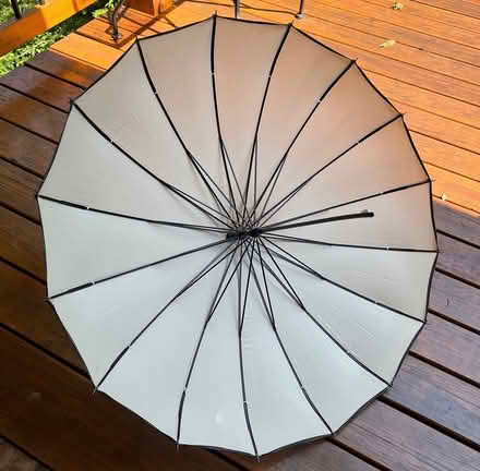 Photo of free Vintage Pagoda Umbrella Creme (inside perimeter N Brookhaven) #3