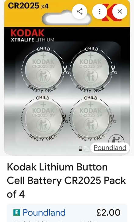 Photo of Cr2025 batteries (Cheadle Heath SK8) #1