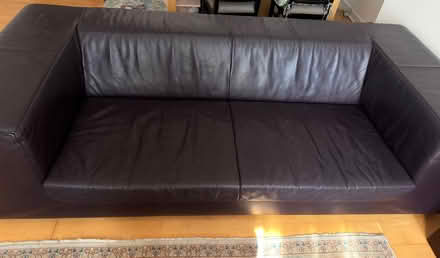 Photo of free Violet leather sofa (Glasgow City Centre G1) #1