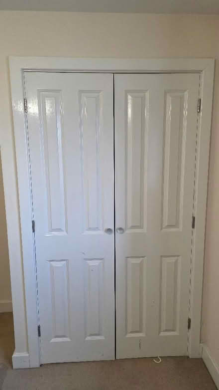 Photo of free White bi-fold wardrobe doors (Broughton MK10) #1
