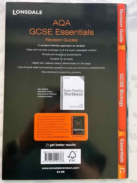 Photo of free GCSE biology essentials book (Westbrook WA5) #2