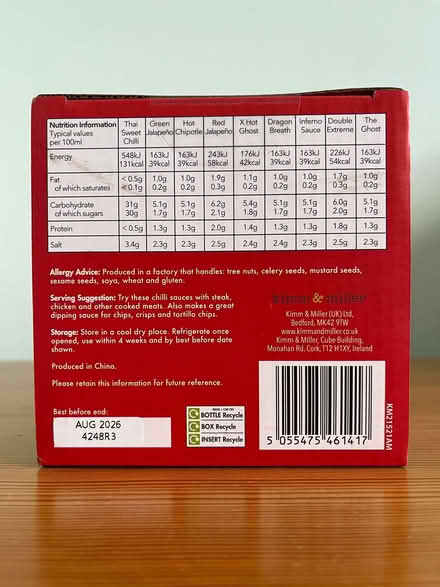Photo of free 9 Chilli Sauce Selection BBE AUGUST 2026 - Unopened (Swallowfield RG7) #2