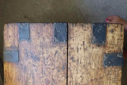 Photo of free antique pine travelling chest (Winter's Bridge KT7) #3