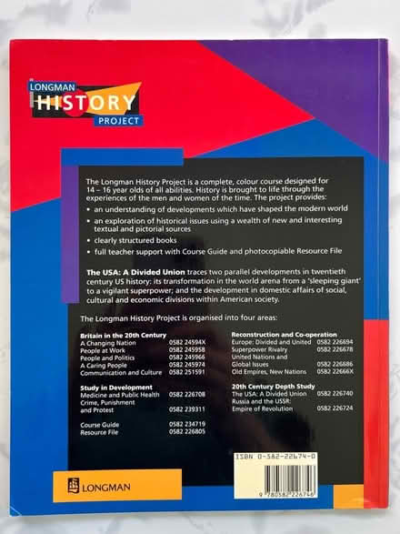 Photo of free USA history study book aimed at 14-16 yrs (Westbrook WA5) #2