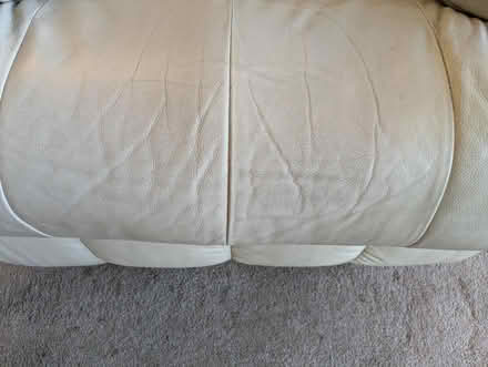 Photo of free Cream leather recliner (Ulverley Green B92) #2