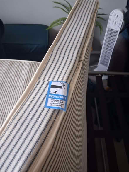 Photo of free Blue velvet 3 seater sofa bed (Hertsmere WD6) #4