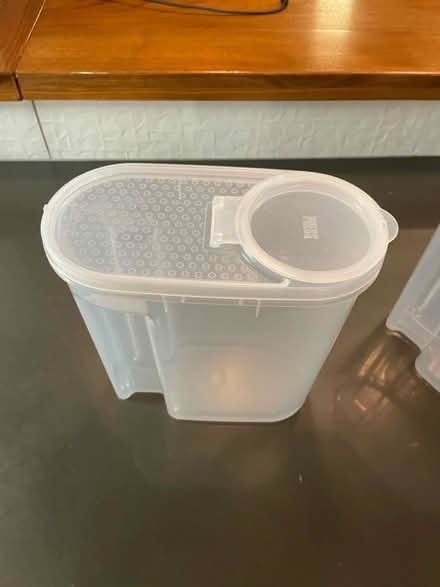 Photo of free 3 plastic cereal containers (Piedmont Avenue area) #3