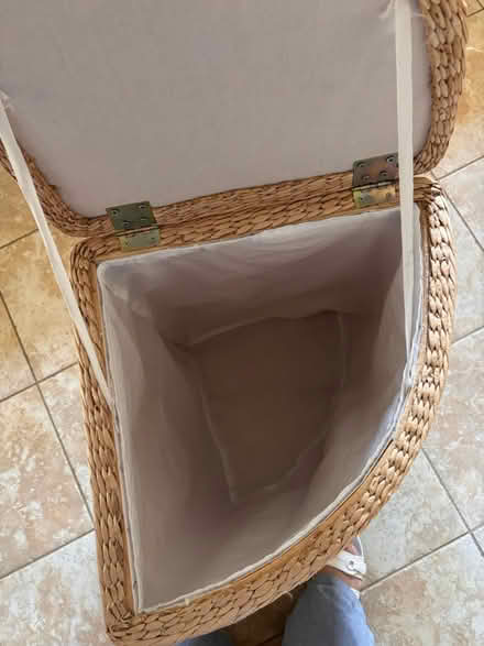 Photo of free Wicker laundry hamper (Old St Mellons, Cardiff CF3) #2