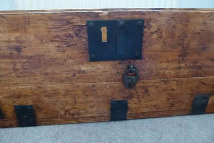 Photo of free antique pine travelling chest (Winter's Bridge KT7) #2