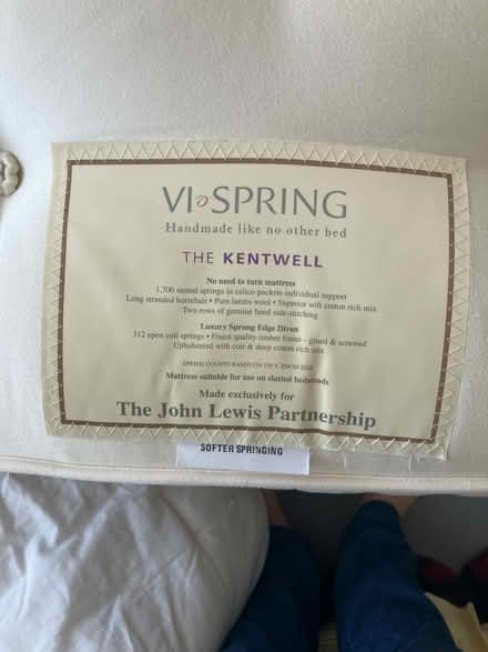 Photo of free Double duvan bed - John Lewis (W5) #2