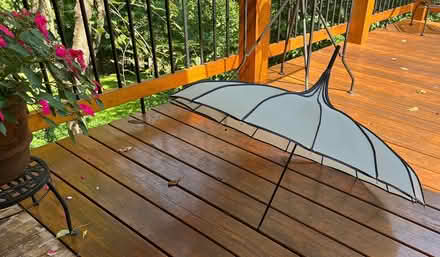 Photo of free Vintage Pagoda Umbrella Creme (inside perimeter N Brookhaven) #1