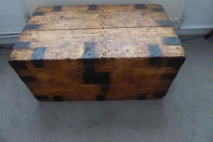 Photo of free antique pine travelling chest (Winter's Bridge KT7) #4