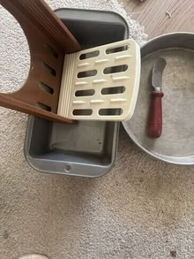 Photo of free Baking pans, bread cutter, cheese knife #1