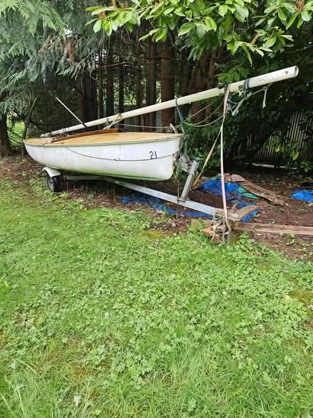 Photo of free Sail boat and trailer (Center) #2