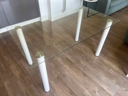 Photo of free Glass dining table white legs (Stonegrove Estate HA8) #2