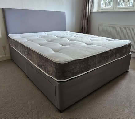 Photo of free King Size Divan Bed with Headboard and two drawers (Bagshot GU19) #1