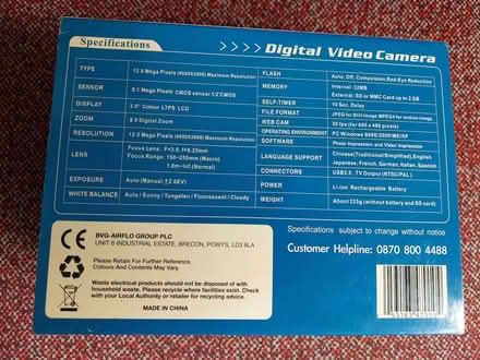 Photo of free 5.1mp Digital Video camera (Langdon Hills SS16) #2