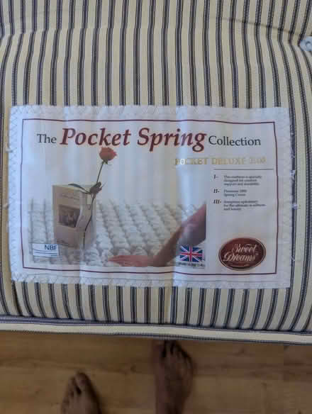 Photo of free Double Mattress - Sweet Dreams Pocket Deluxe 2000 (Balham SW12) #3