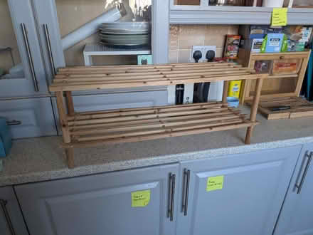 Photo of free Wooden shoe rack (Chester Road M15) #2