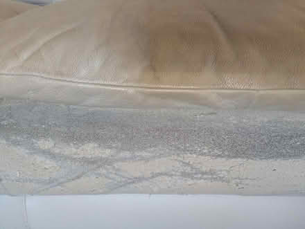 Photo of free Cream Leather Two Seater Sofa and Armchair (Ulverley Green B92) #2