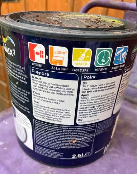 Photo of free Full tin of emulsion paint (Fairfield LA1) #2