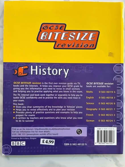 Photo of free GCSE bite size history revision (Westbrook WA5) #2