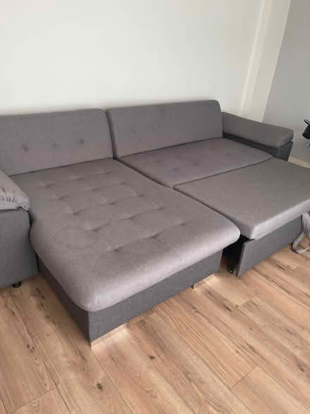 Photo of free L shaped grey sofa bed (Crumpsall Green M9) #2