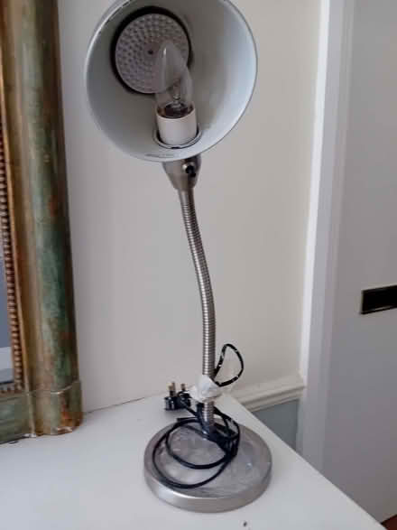 Photo of free Retro silver lamp with standard uk plug (Kingston Vale SW15) #2