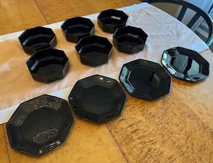 Photo of free Set of black dishware (Near Santana Row) #1